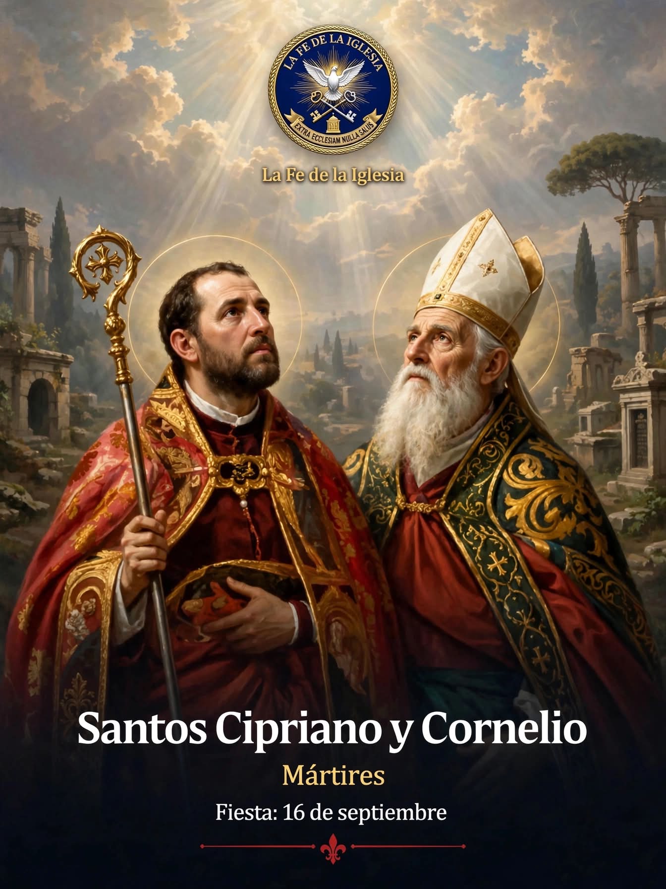 Cada 16 de septiembre la Iglesia celebra a San Cornelio, Papa, y San Cipriano, Obispo de Cartago, dos amigos…