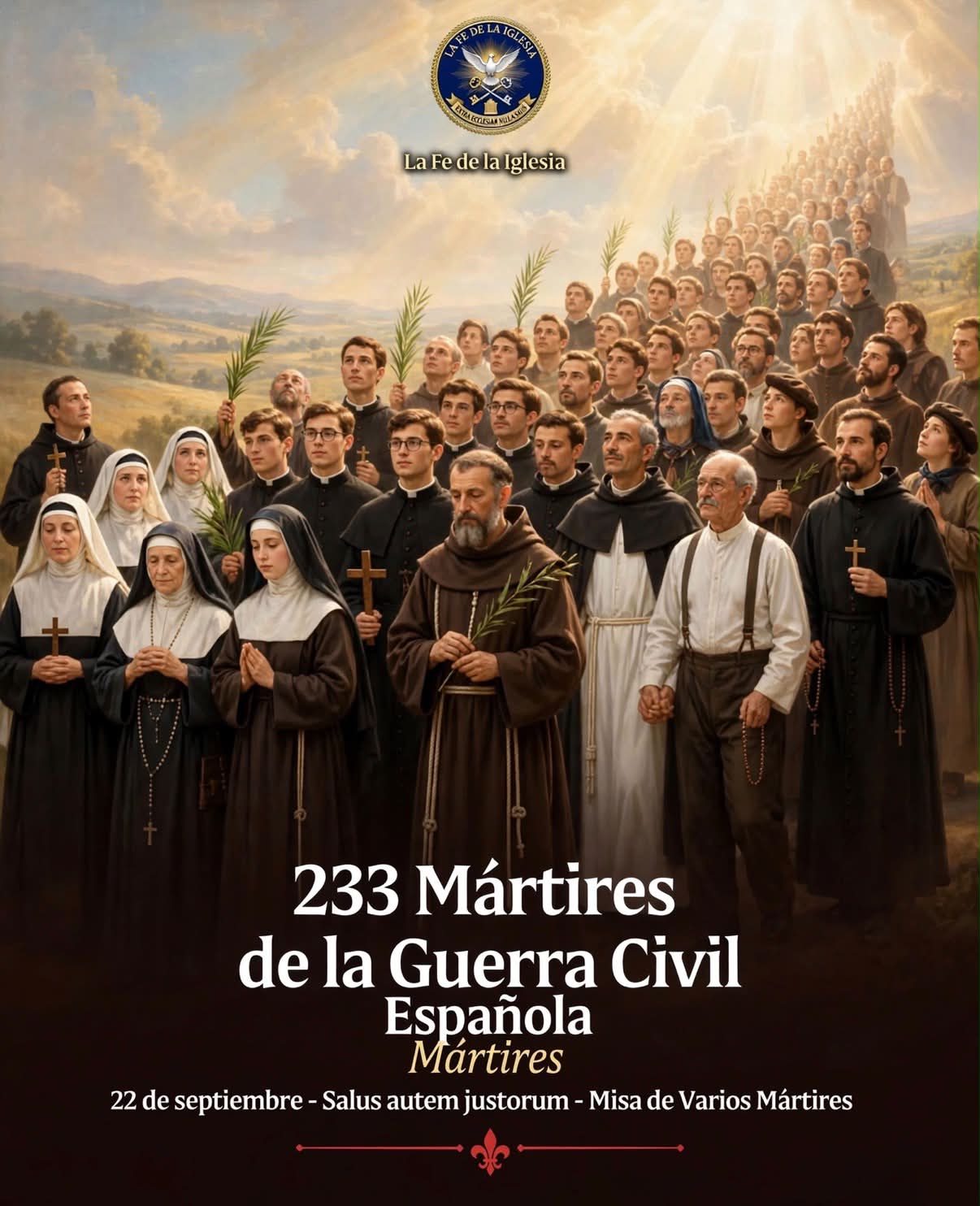 Cada 22 de septiembre la Iglesia recuerda a los 233 mártires de la guerra civil española, beatificados por…