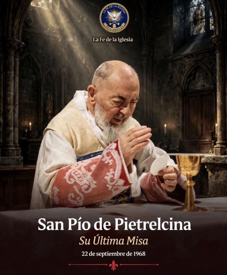 El 22 de septiembre de 1968, San Pío de Pietrelcina celebró su última Misa, pocas horas antes de morir en San…