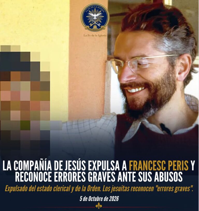 La Compañía de Jesús comunicó este lunes 5 de octubre de 2026 la expulsión del estado clerical y de la orden…