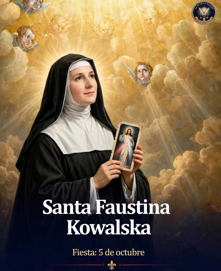 Cada 5 de octubre la Iglesia Católica celebra a Santa Faustina Kowalska (1905-1938), religiosa y mística…